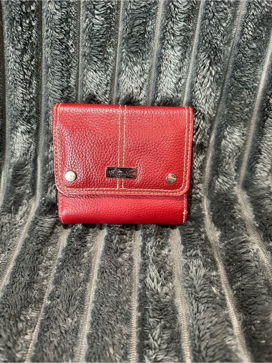 Brighton Handbags - Brighton Red Pebbled Leather Wallet